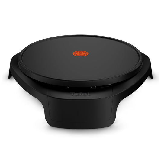 Tefal Easy Crep'Party Crêpes Maker, large removable plate, non-stick coating, Thermo-Signal temperature indicator, easy to clean, dishwasher-safe plate, Black, PY3218F0
