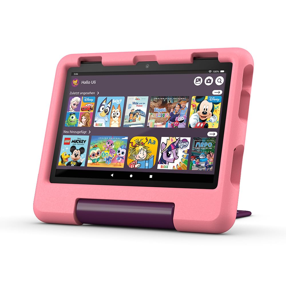 Amazon's new child-friendly case for the Fire HD 8 tablet (only suitable for 12th generation tablets), Disney Princess design - 53-100123
