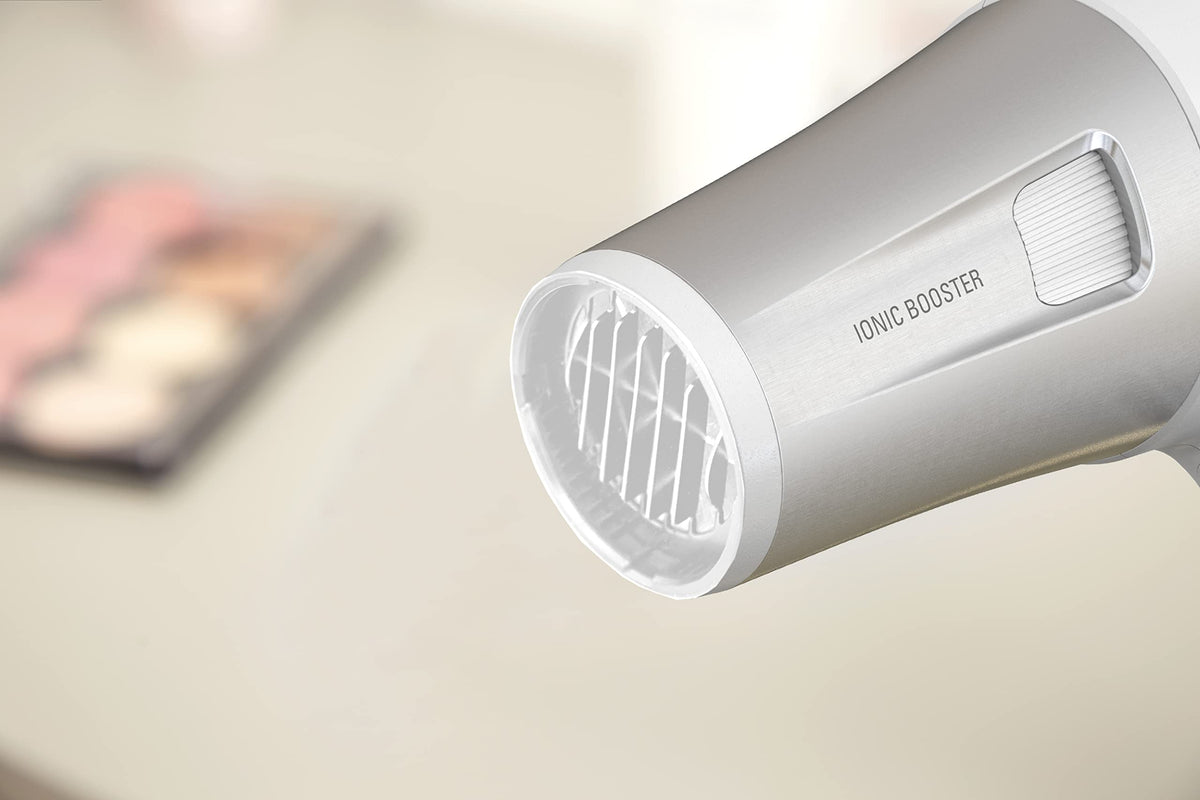 Rowenta Powerline CV5930 Uscător de păr cu tehnologie Ionic Booster, eficient din punct de vedere energetic, funcție de aer rece, 6 setări de viteză/temperatură, protecție împotriva căldurii, 21,8 cm - CV5930F0