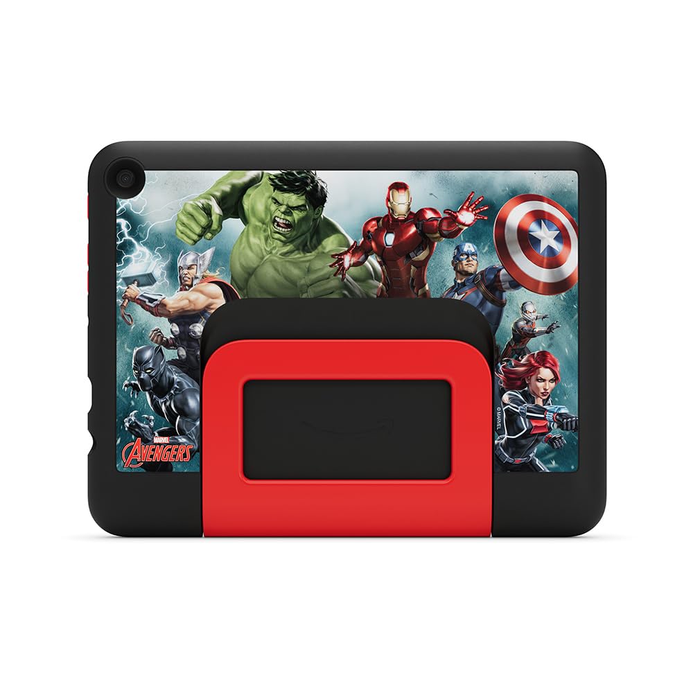 Amazon's new child-friendly case for the Fire HD 8 tablet (only suitable for 12th generation tablets), Marvel Avengers design - 53-036069