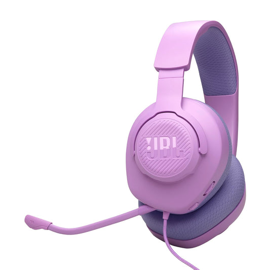 JBL Quantum 100M2 Wired Over-Ear Gaming Headset with JBL QuantumSOUND Signature, 3.5mm Jack, Multi-Platform Compatibility and Detachable Microphone with Mute Option, Purple - JBLQTUM100M2PUR