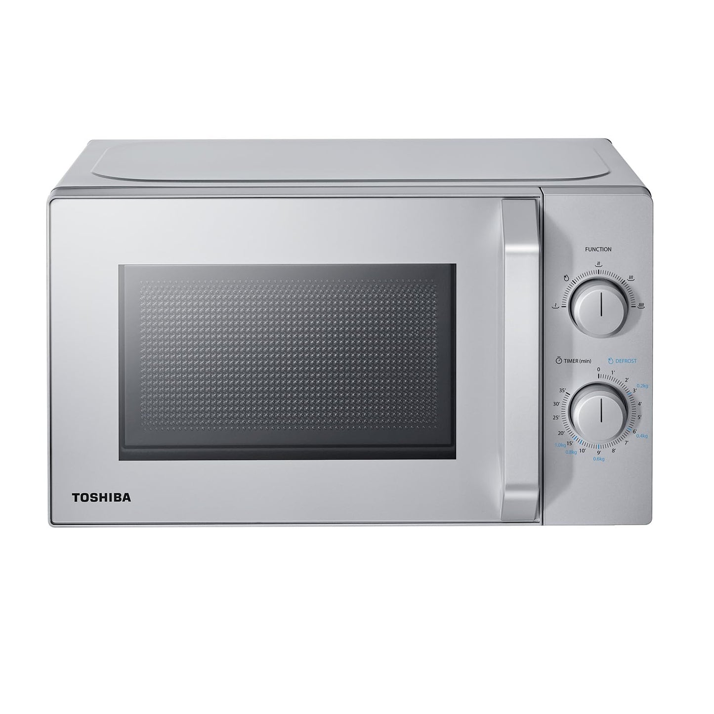 Toshiba solo microwave 20L MW2-MM20PE(SL), freestanding microwave, 700W, 5 power levels with practical defrost function, LED lighting in the interior, silver