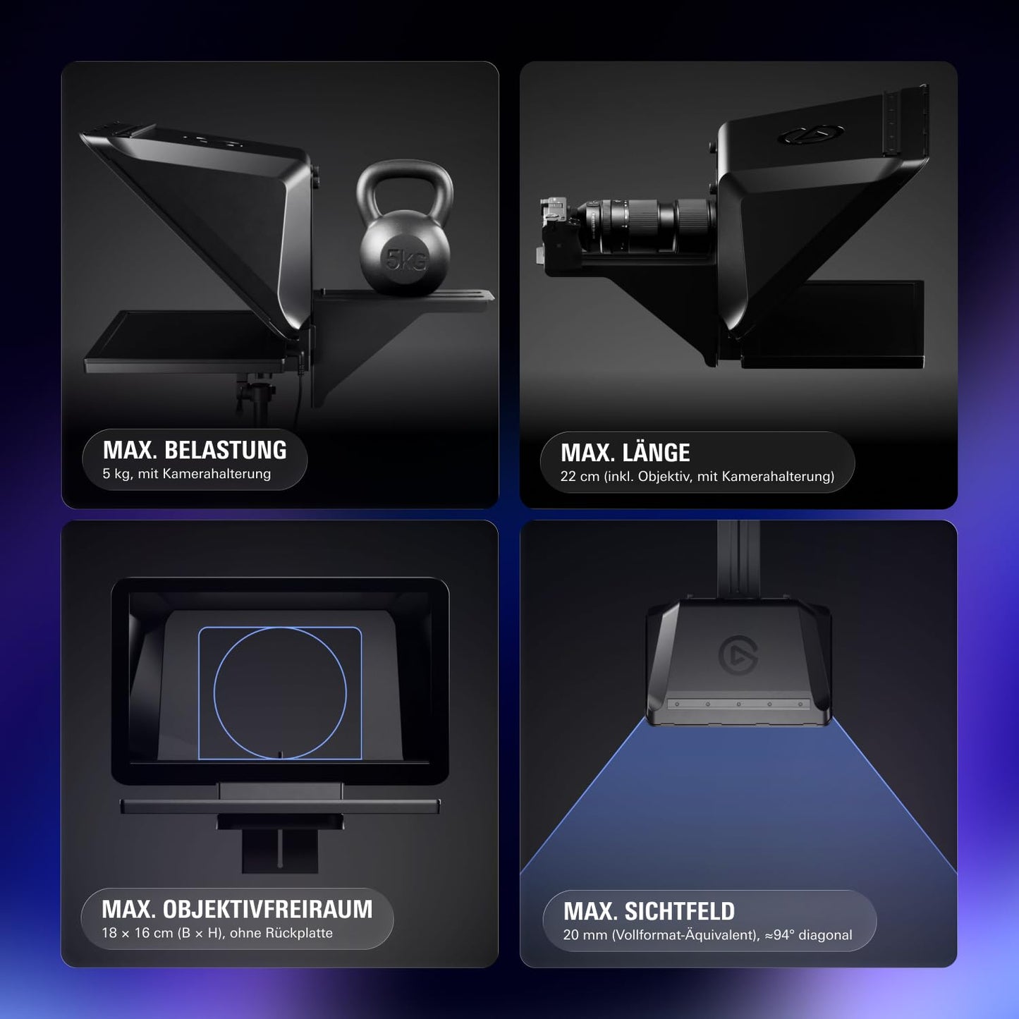 Elgato Prompter XL, full-size teleprompter, removable - 20WAG9901