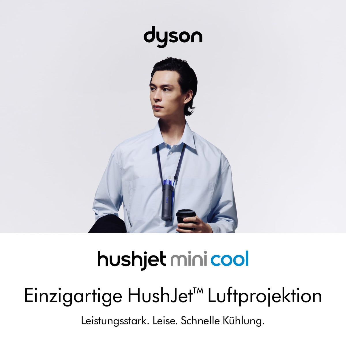 Ventilator de mână Dyson HushJet™ Mini Cool, Ink și Cobalt, design 3‑în‑1 - PF01