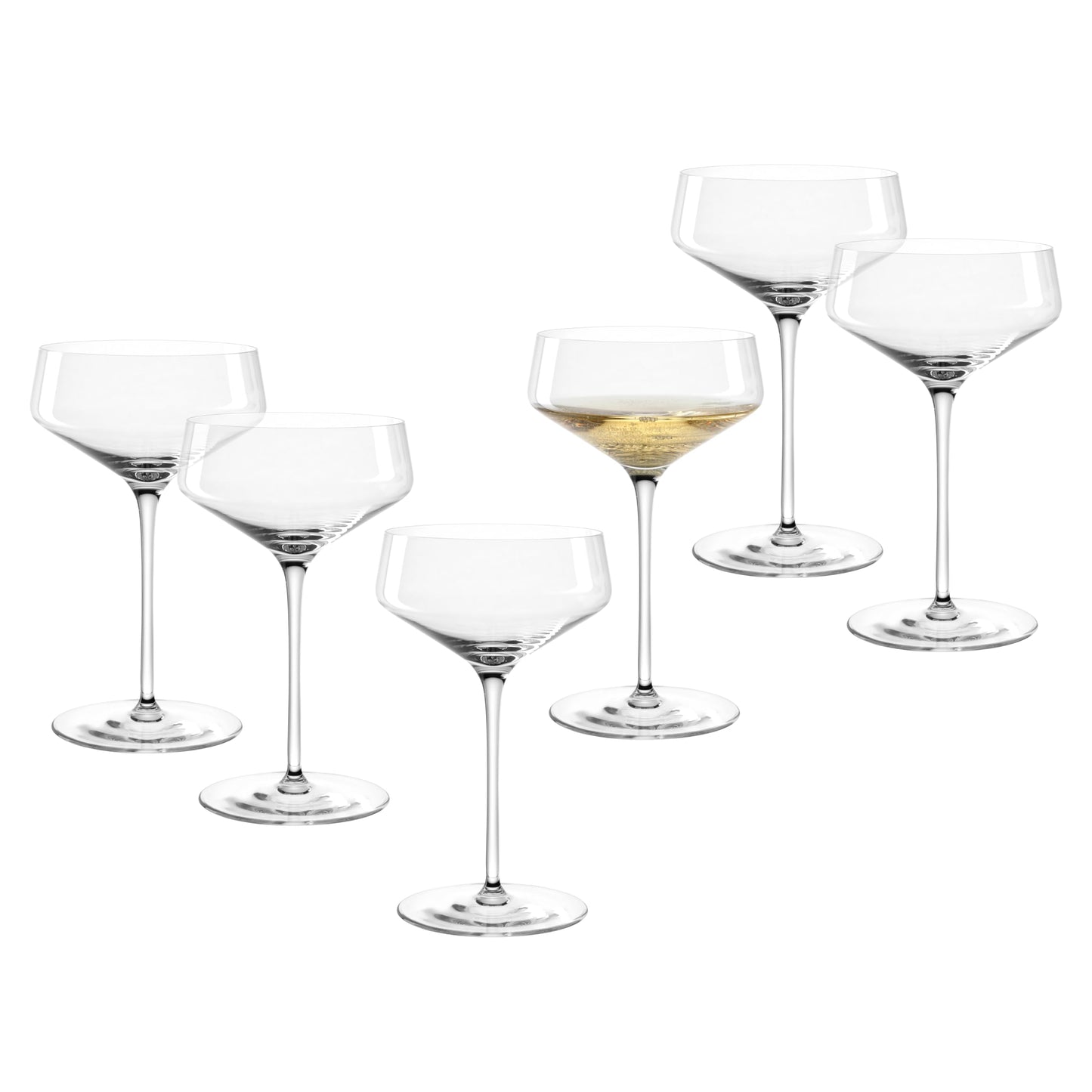 LEONARDO HOME PUCCINI champagne bowl • 6 pieces • Cocktail glass • Champagne glass • Classic shape • Elegant design • Ideal for aperitifs and desserts • Dishwasher safe • 350 ml • 069593