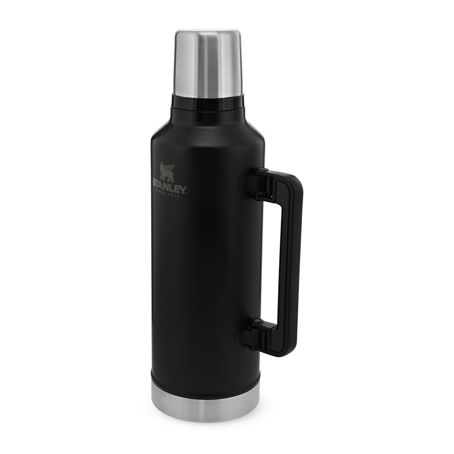 Stanley 1913 Classic Legendary Thermos Bottle 2.3L - Thermos Keeps Hot or Cold for 48 Hours - Stainless Steel Thermos Flask - BPA Free - Dishwasher Safe - Matte Black - 10-07935-045
