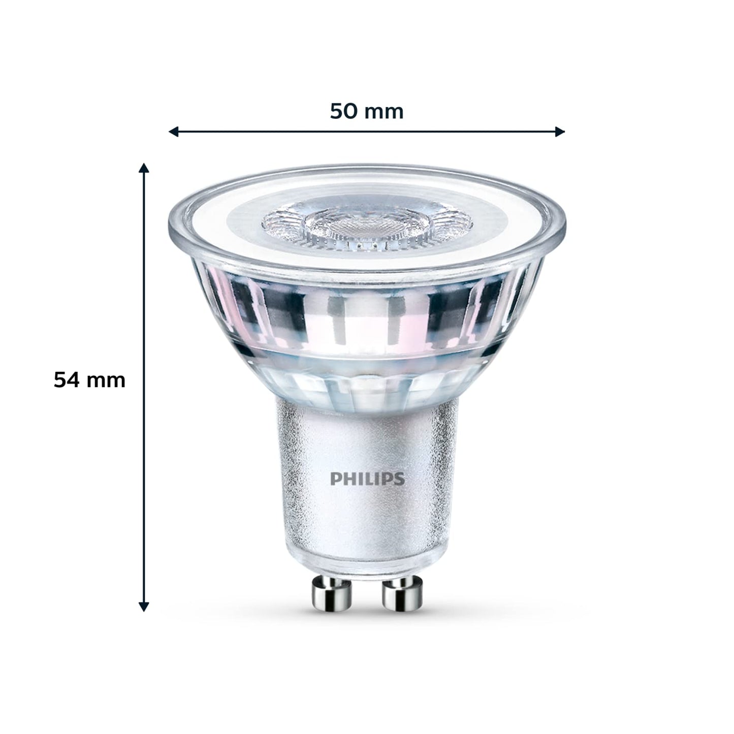 Philips LED Classic GU10 lamp, 50 W, reflector, warm white, not dimmable - 929001215299