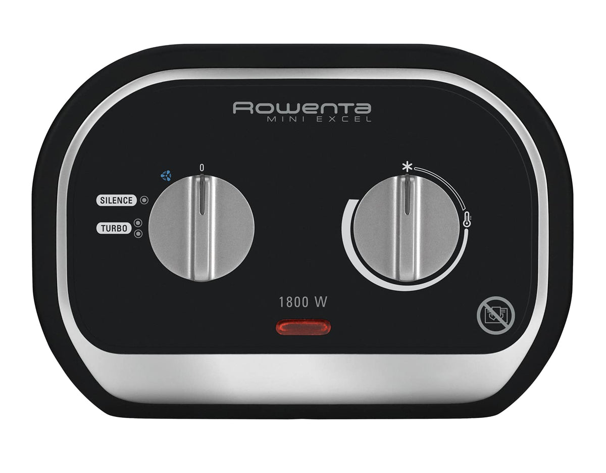 Rowenta Mini Excel Ceramic Heater 1000 Watt, electric heating, energy-saving, indoor use, includes silence mode, extremely quiet at only 49 dB(A), suitable for rooms up to 25 m², compact design, SO9261