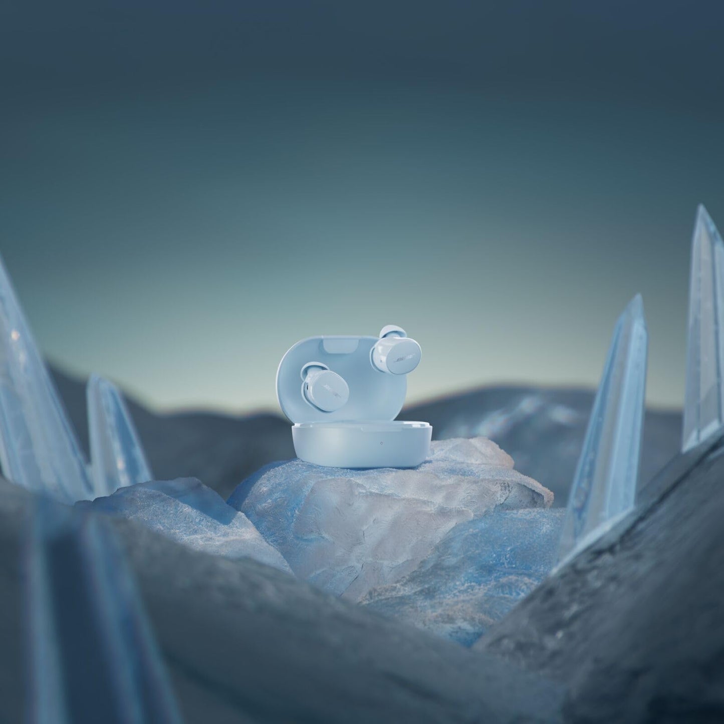 Bose QuietComfort Wireless Noise Canceling Earbuds, Lifestyle Bluetooth Earbuds for Sports and More with Active Noise Canceling, Up to 8.5 Hour Battery Life, Ice Blue - Limited Edition - 888507-0700