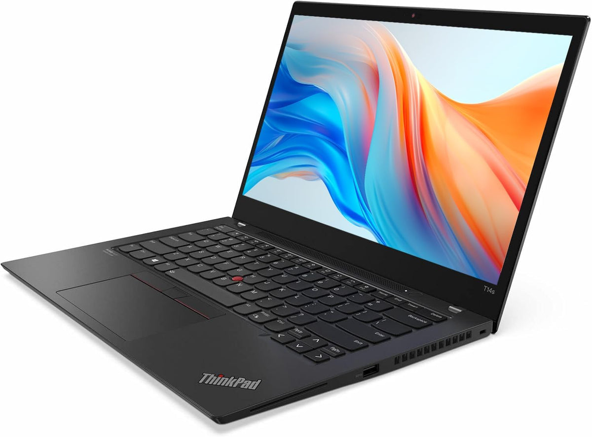 Lenovo Thinkpad T14s Gen 2 Laptop de afaceri, 14 inch FHD (1920x1080), Intel Core i7-1165G7, 16GB RAM, 512GB SSD, tastatură US QWERTY, Windows 11 Pro (recondiționat)