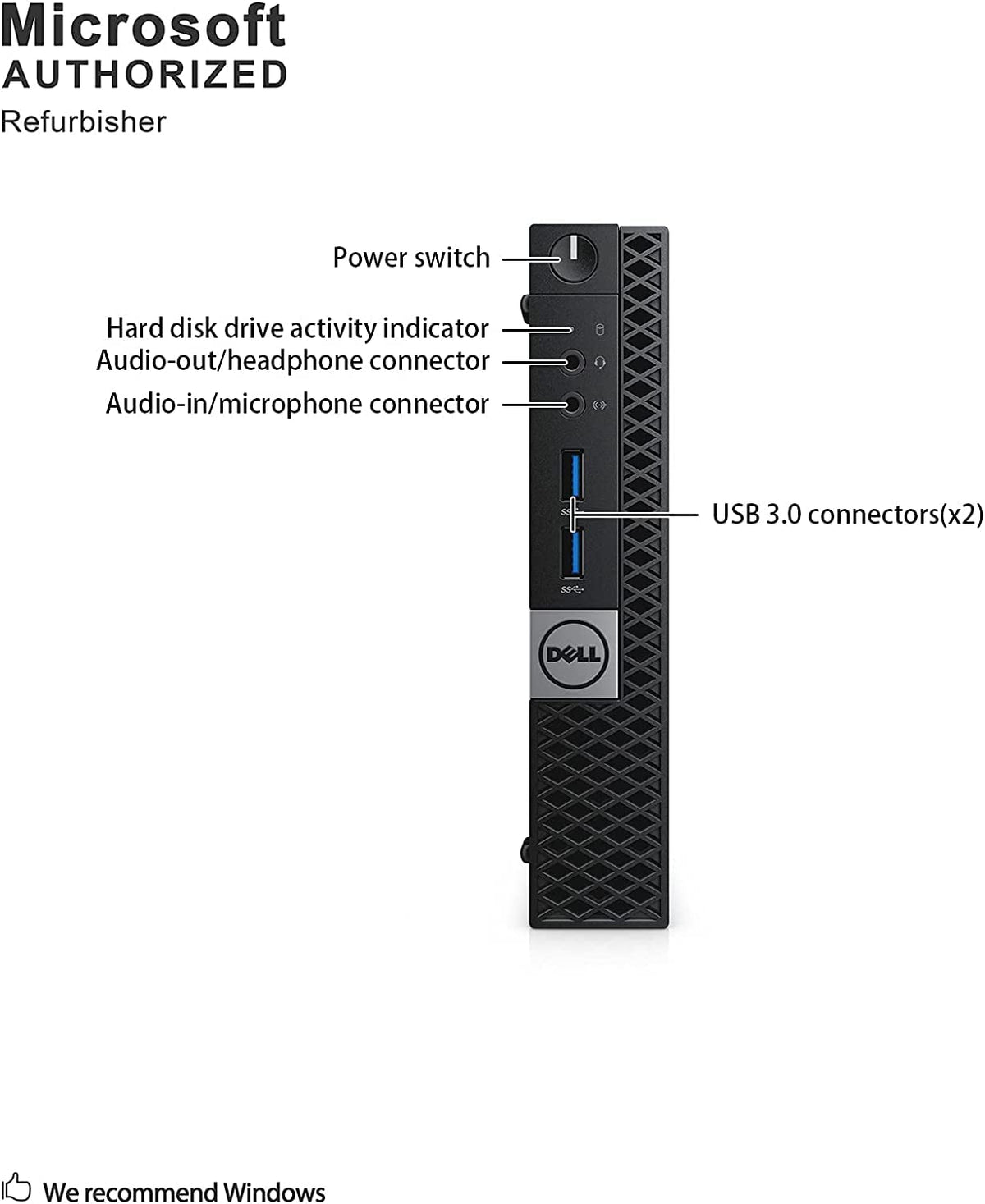 Micro PC Desktop DELL OptiPlex 7040 | Core i7 up to 3.60 GHz Windows 11 Pro | 16 GB RAM SSD 240 GB | USB 3.1 HDMI Mini Computer for Business Office Desk (Refurbished)