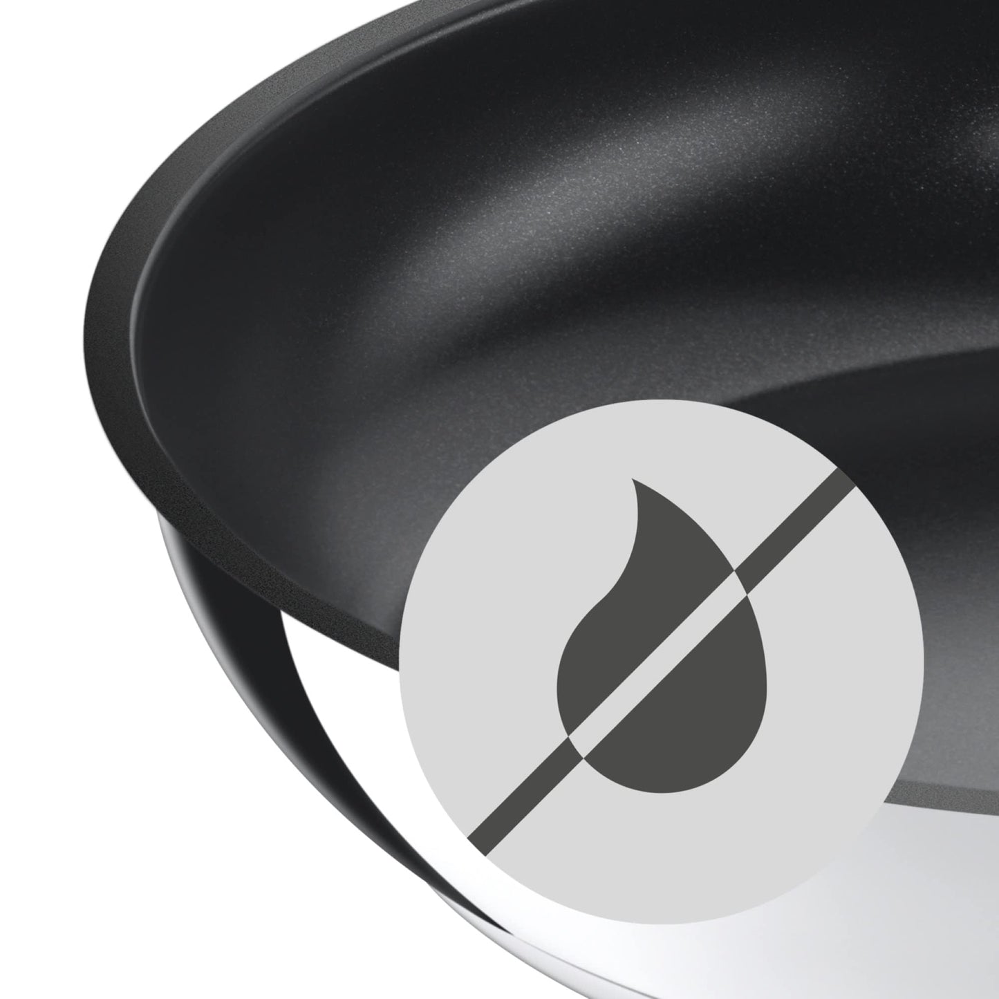 WMF Durado wok pan induction 28 cm, non-stick coating, suitable for all common types of stoves, oven-safe up to 260°C, wok stainless steel - 748486021