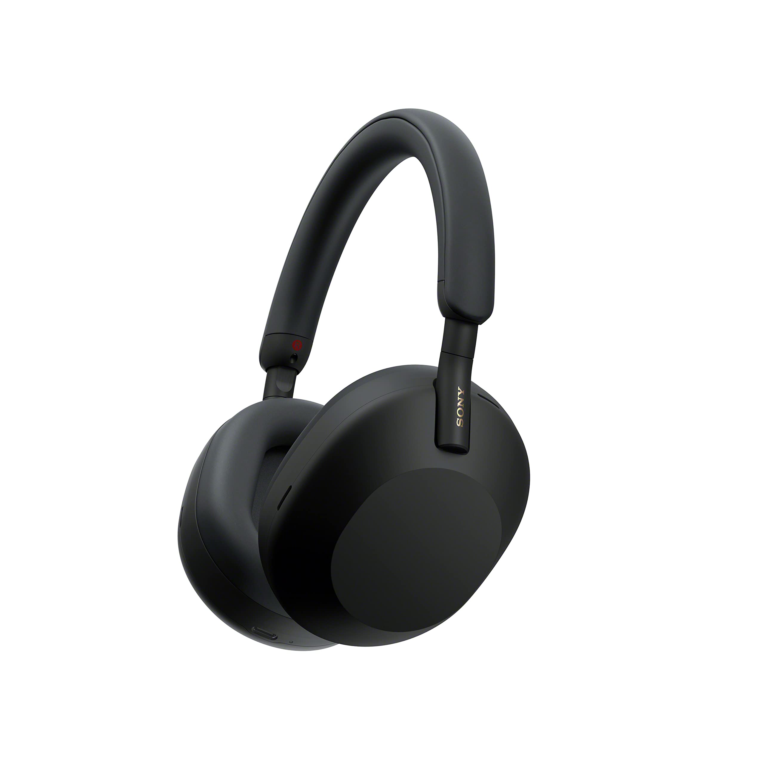 Sony WH-1000XM5 wireless over-ear headphones, active noise canceling at premium level with spatial 3D audio, transparency mode, up to 30 hours of battery life, Bluetooth, black - WH1000XM5B.CE7