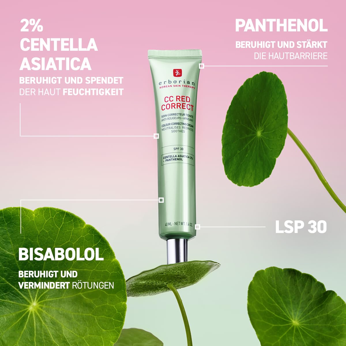 Erborian - CC Red Correct - Anti-redness cream SPF30 - Korean cosmetics - 6AA10609