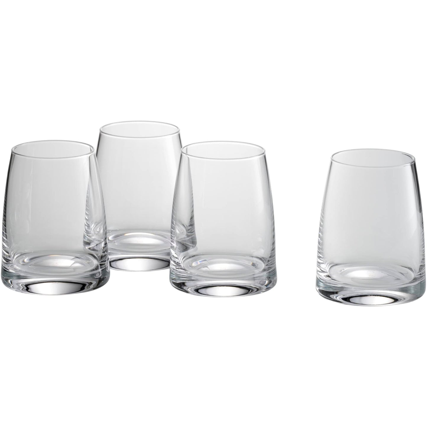WMF Kineo water glasses set of 4, drinking glasses, tumbler 325ml, crystal glass, thin drinking rim, ergonomic shape, dishwasher safe - 907402040