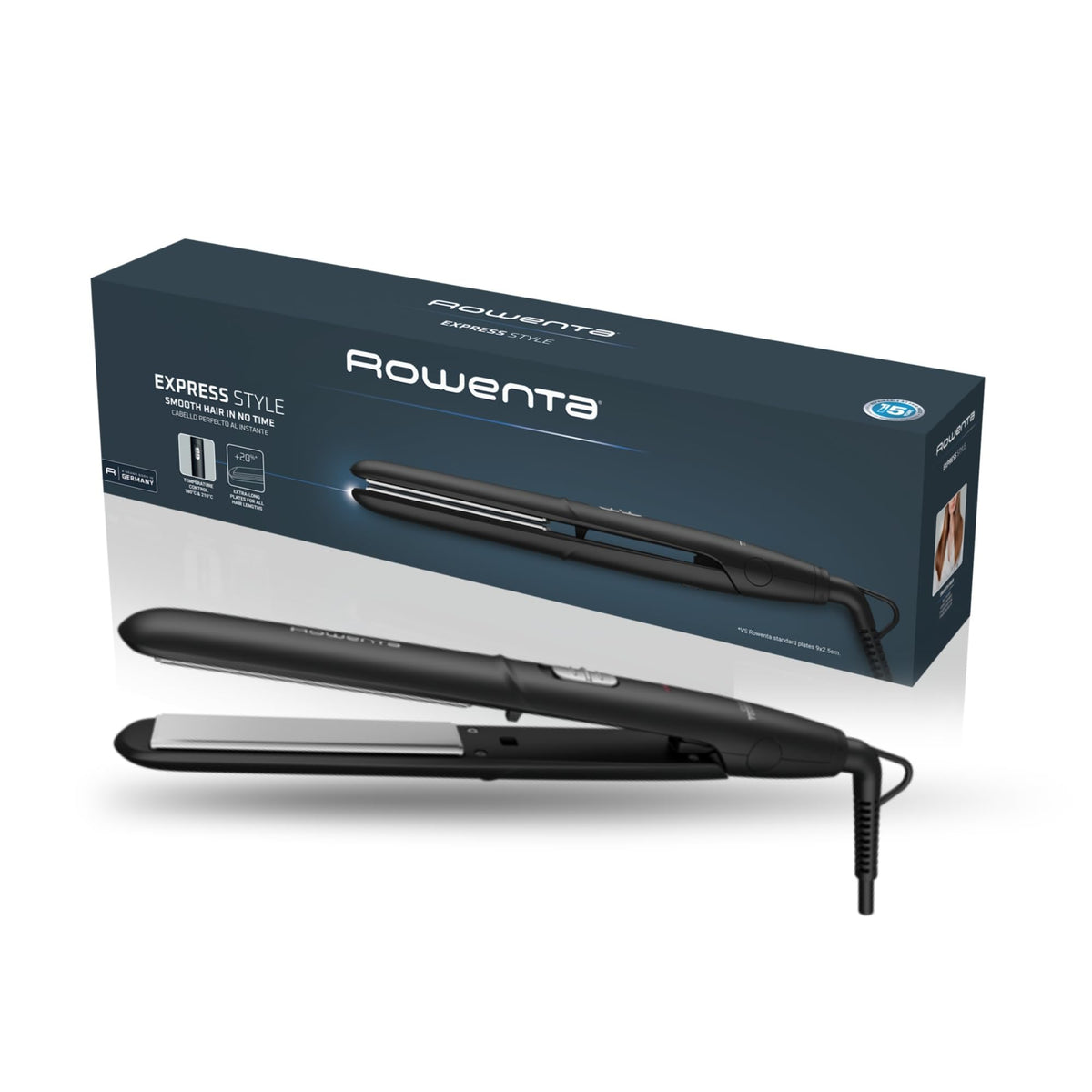 Rowenta Express Style Hair Straightener, Ceramic-Tourmaline Coating - SF1810F0