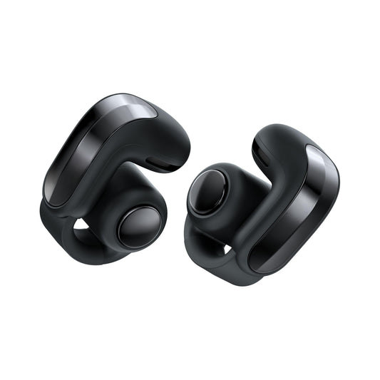 Bose Ultra Open Earbuds (2. Gen.) – Earbuds cu design deschis, cu clip, fără fir, Bluetooth, sunet la 360 de grade, încărcare fără fir, până la 28 de ore de redare, ideale pentru călătorii, școală și birou, negru - 897806-0010