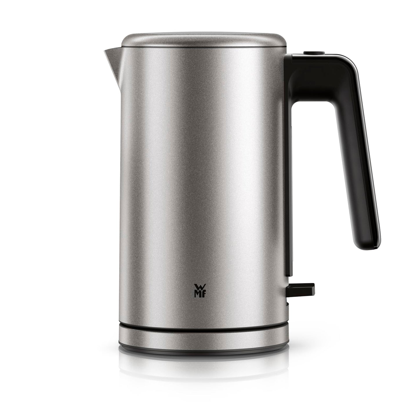 WMF Lono Silk stainless steel kettle 1.6 L, wireless electric kettle 2400 W with limescale filter, 360° base, anti-fingerprint effect, one-hand lid & external water level indicator - 413130041