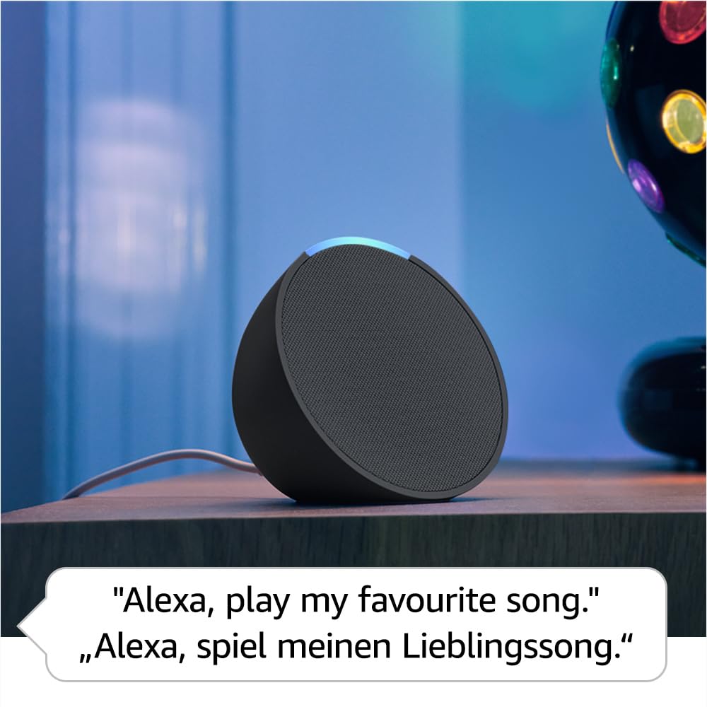 Echo Pop | International version | Compact and smart WiFi and Bluetooth speaker with rich sound and Alexa | anthracite - C2H4R9