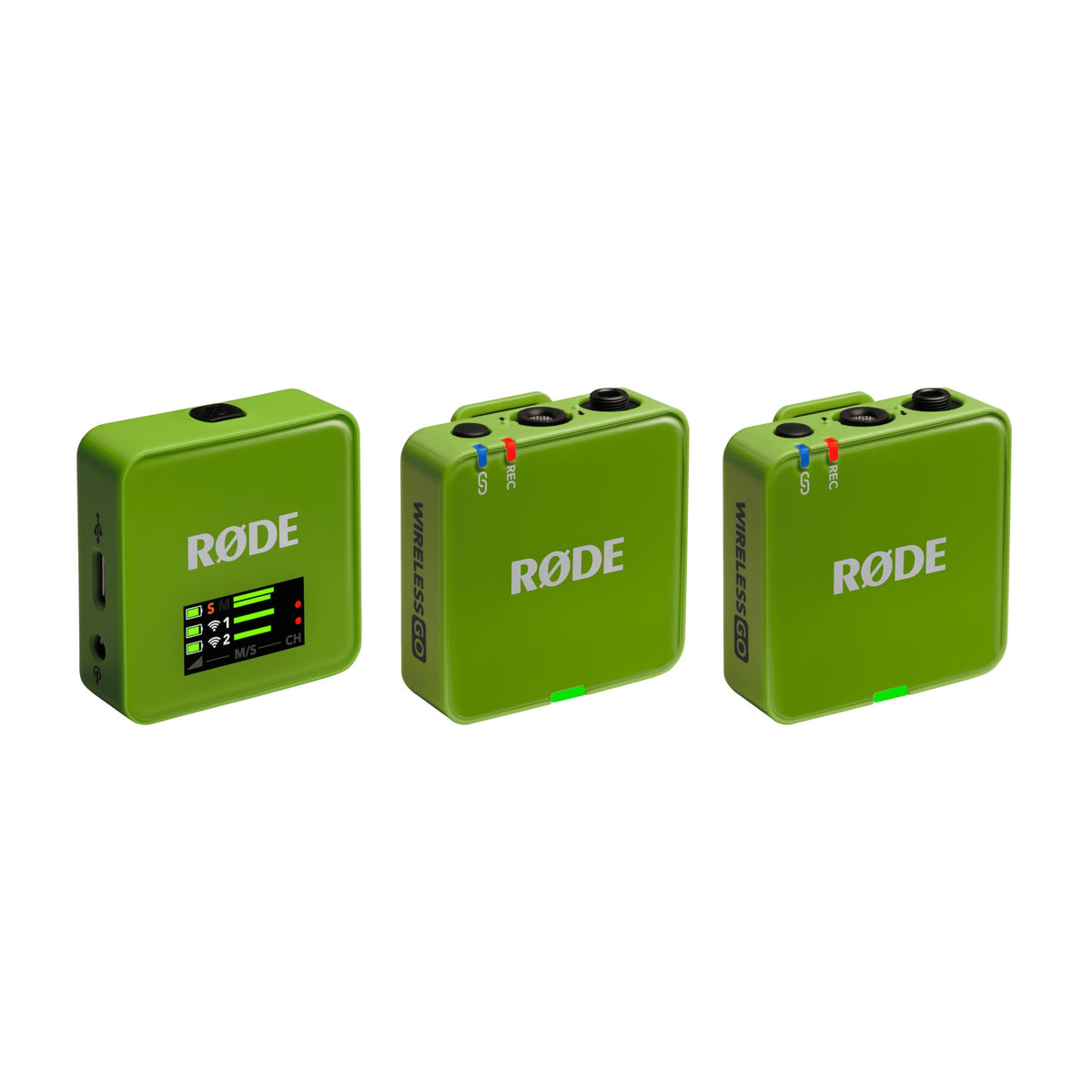 RØDE Wireless GO (Gen 3) – Compact wireless microphone – Crystal clear sound, 32-bit float recording, automatic level control, for phones, cameras, and computers (Green) - WIGOGEN3GRE