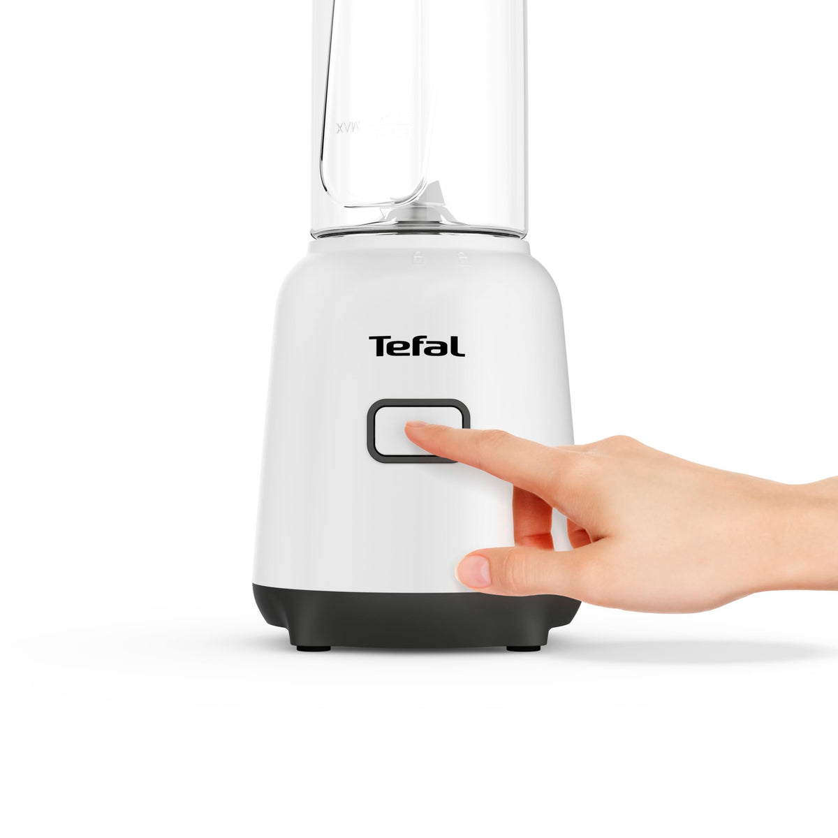 Tefal Mix & Move Mini Blender, including a To-Go bottle made of premium Tritan, 300 Watts, space-saving design, detachable blades, easy ergonomic one-button operation, White/Black, BL1501