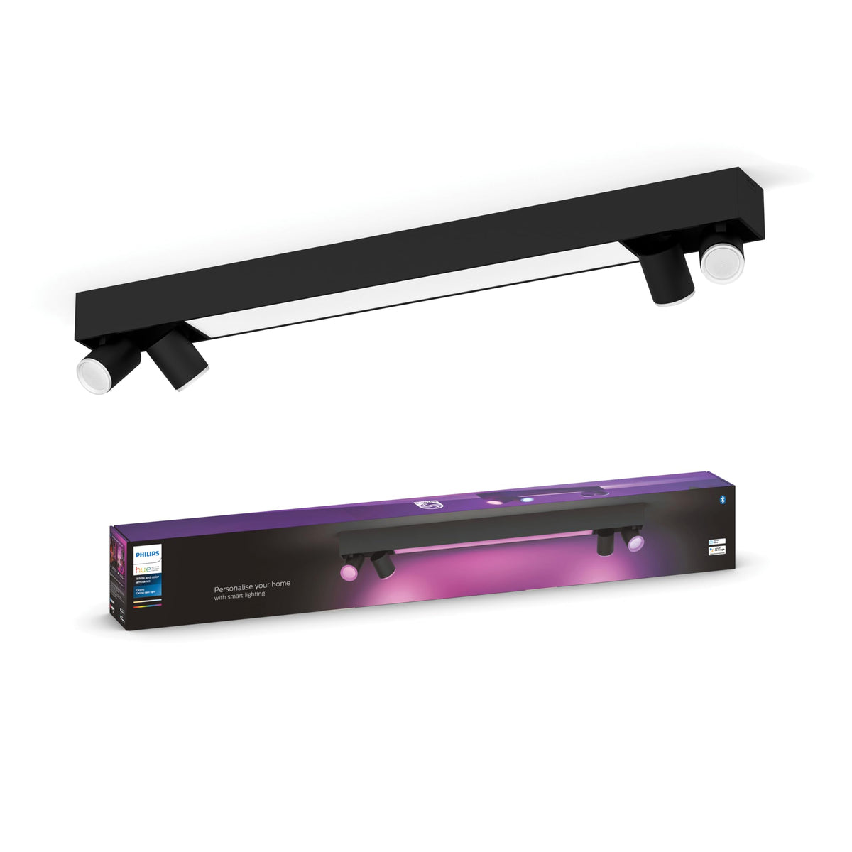 Philips Hue Centris 4 Spot Light, Iluminat interior, Negru - 8720169318557