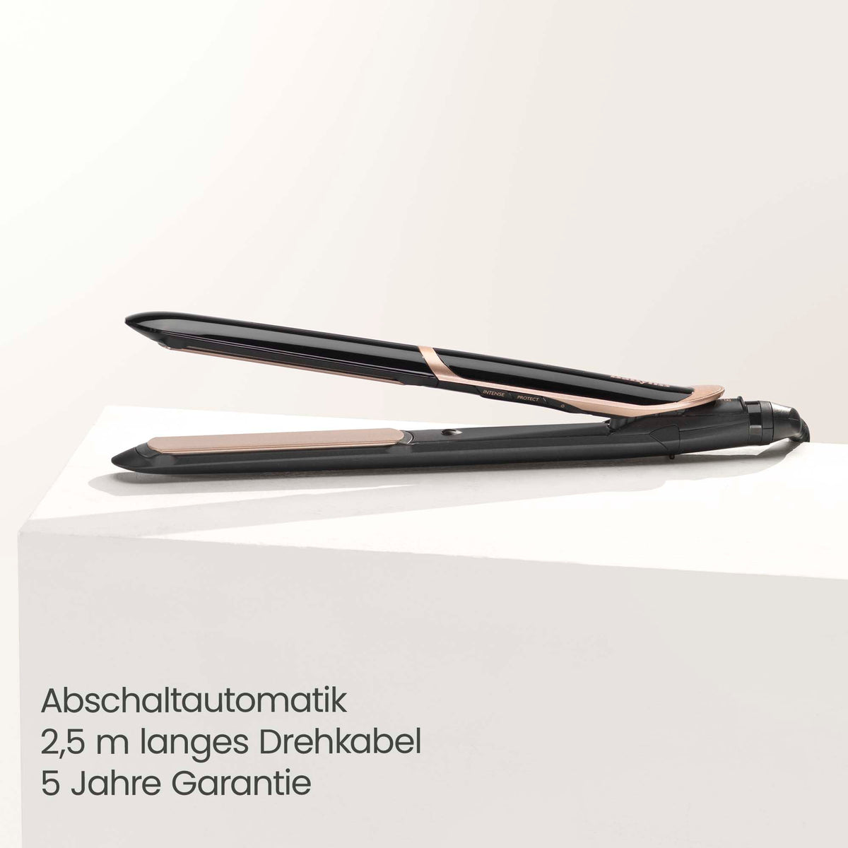 BaByliss Super Smooth Hair Straightener – Anti-Frizz Ion Technology, heat protection mat, advanced ceramic plates, quick heating, 6 temperature settings from 140°C to 235°C, ST393E