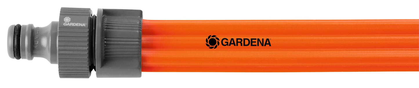 Gardena hose sprinkler: spray sprinkler for narrow beds and zones, plant-friendly fine spray mist, suitable for many connections, length adjustment possible, 15m, orange (996-20), standard - 0996-20