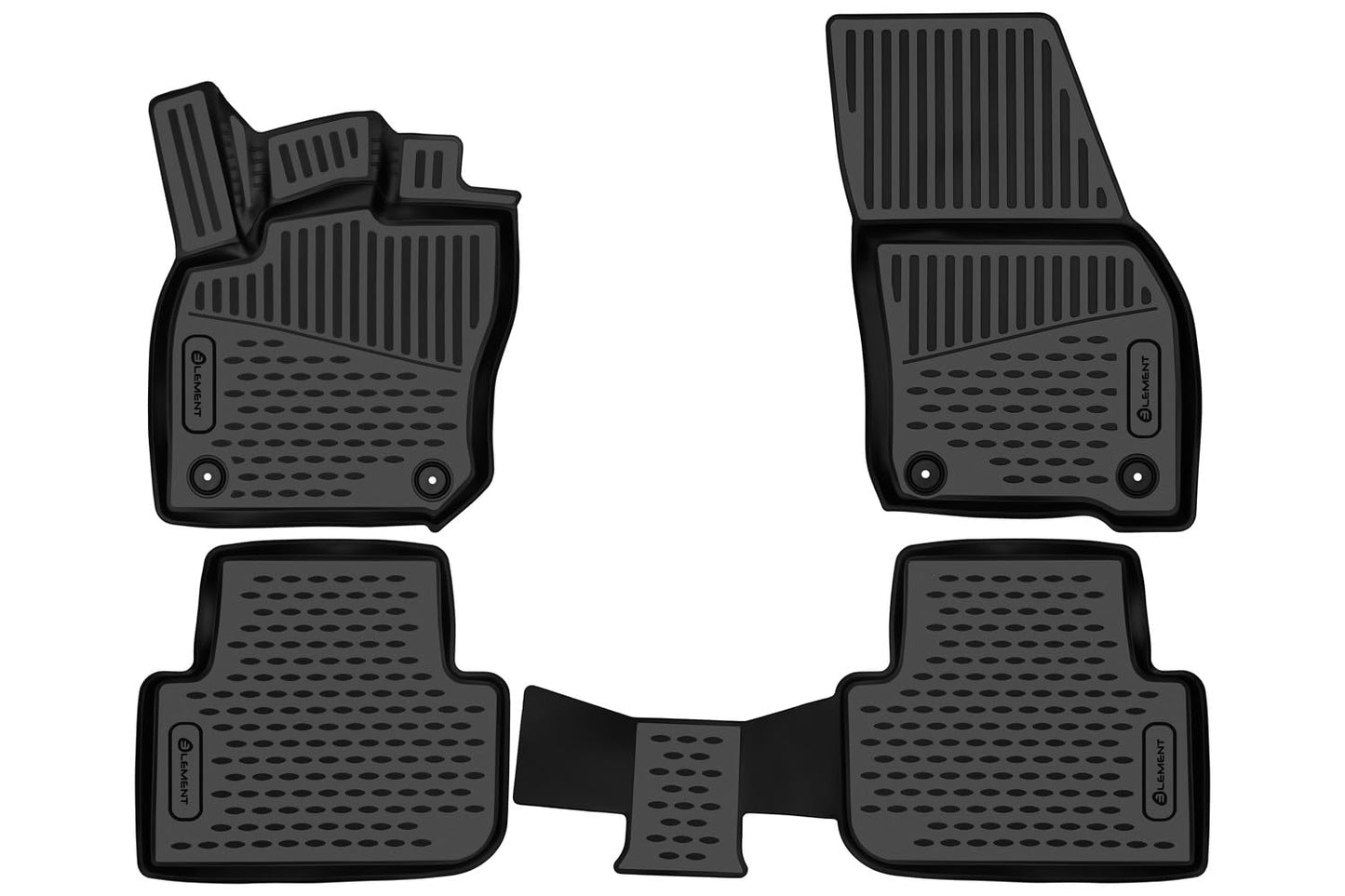 Element 3D rubber mat set suitable for VW Tiguan Mk3 III | 2023-> | HYBRID! | 100% custom-fit car floor mats, rubber car mats, rubber car floor mats - EXP.ELEMENT3DA66536210k
