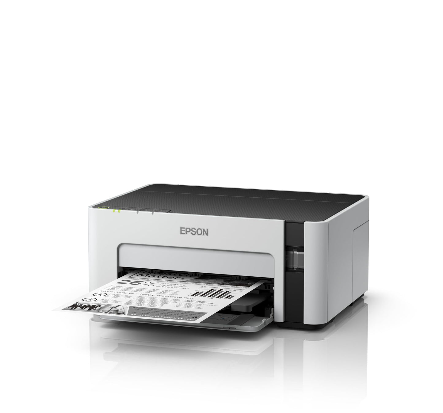 Epson EcoTank ET-M1120 refillable black and white printer (single function, DIN A4, Wi-Fi, USB 2.0) large ink tank, high range, low page costs - C11CG96402