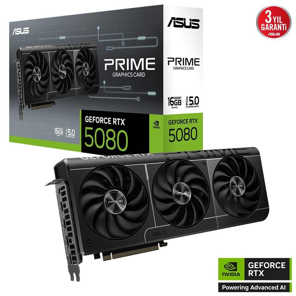 Placă grafică pentru jocuri ASUS Prime GeForce RTX 5080 16GB GDDR7 - 90YV0LX1-M0NA00
