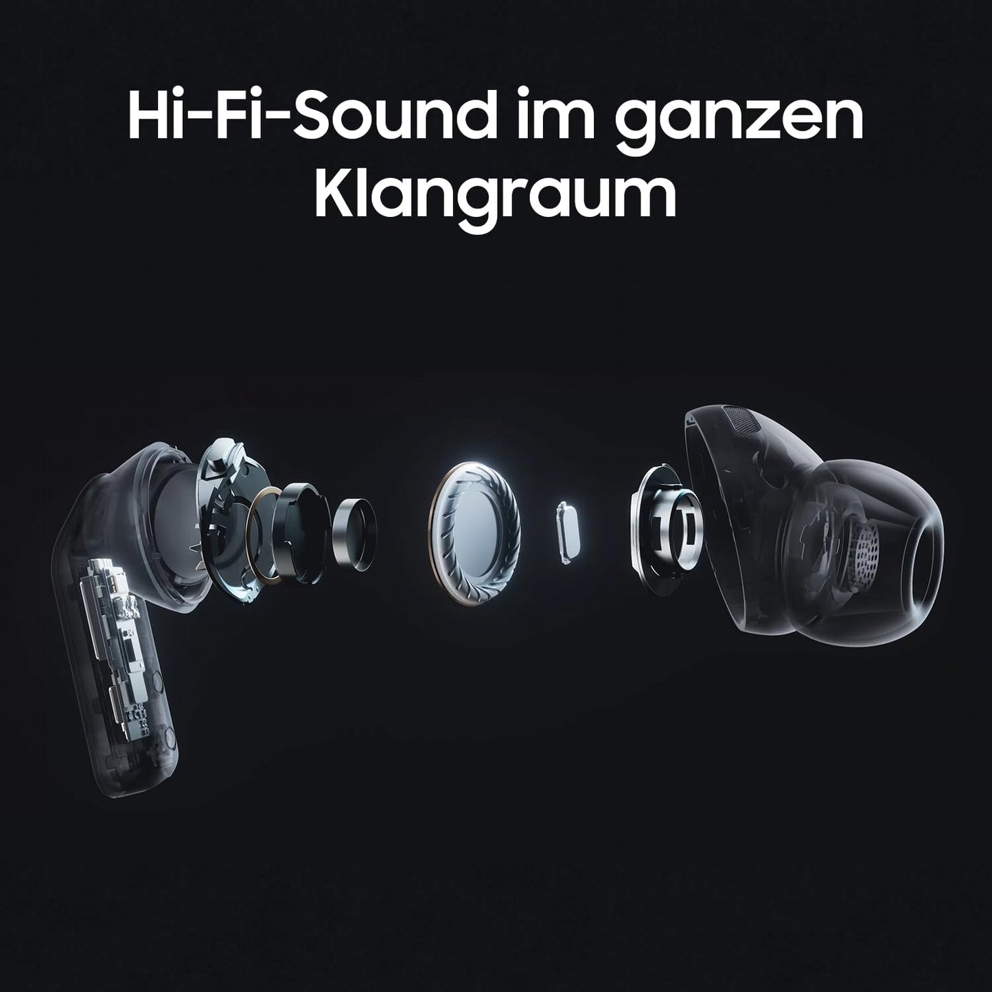 Samsung Galaxy Buds4 Pro, Hi-Fi Wireless Bluetooth Headphones, 2-Way Speaker, Adaptive Noise Canceling, In-Ear Earphones, 360 Audio, AI Agent with Voice Control, Black - SM-R640