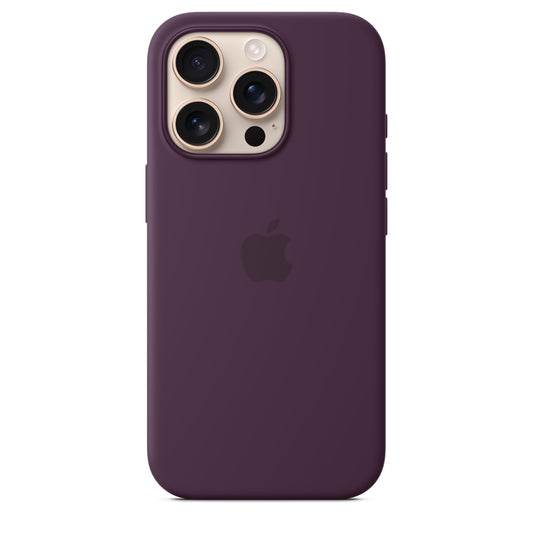 Apple iPhone 16 Pro Silicone Case with MagSafe - Plum  - MYYM3ZM/A
