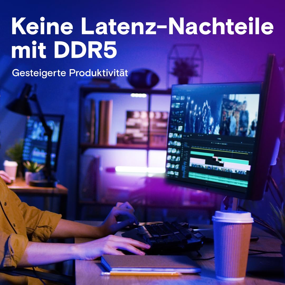 Crucial DDR5 RAM 64GB Kit (2x32GB) 4800MHz, PC Computer Arbeitsspeicher, CL40 - CT2K32G48C40U5