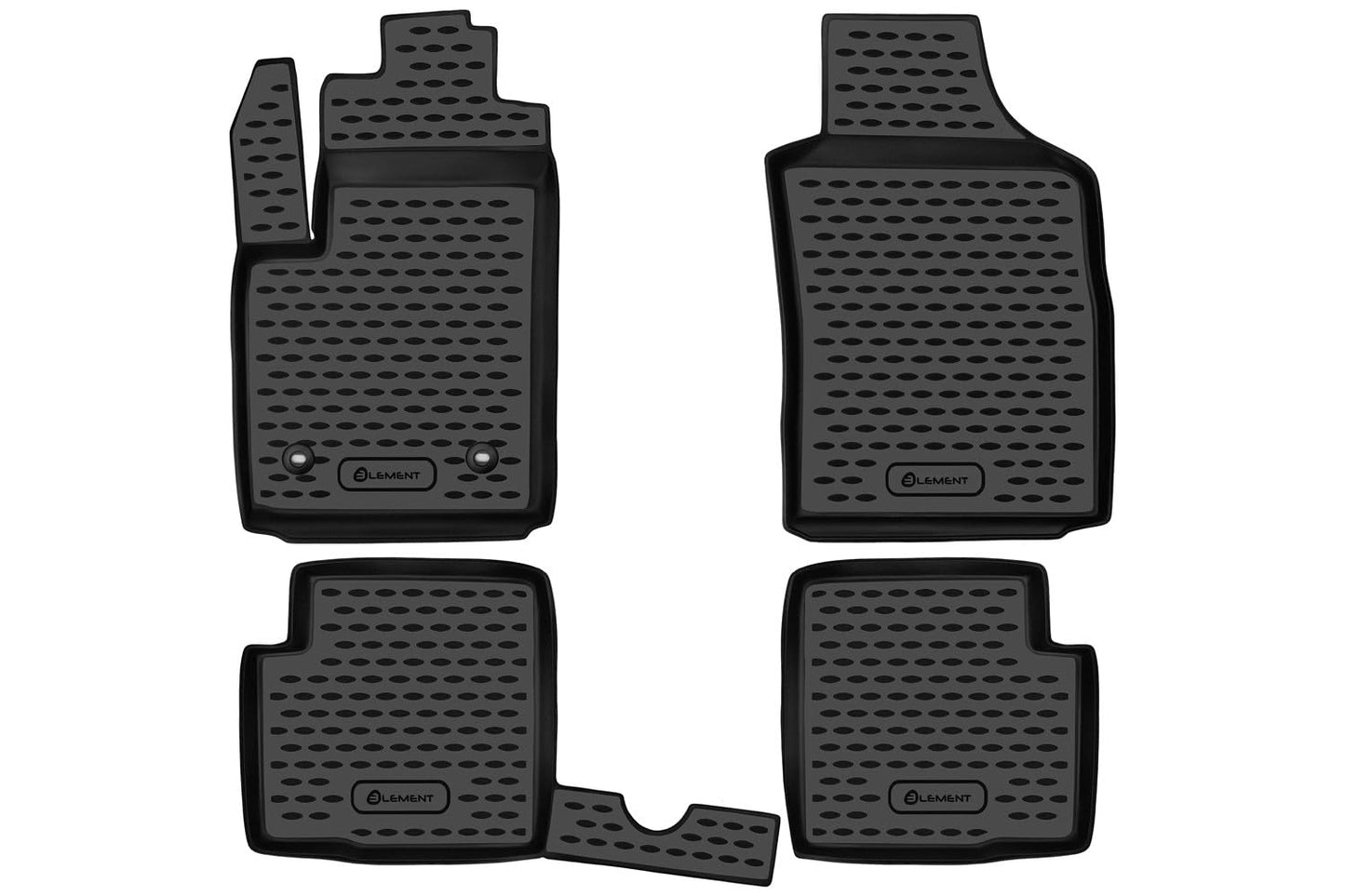 Element 3D rubber floor mats suitable for SEAT Ateca | 2016-2024 | 100% custom-fit all-weather floor mats made of TPE, high edge, waterproof, non-slip, odorless
