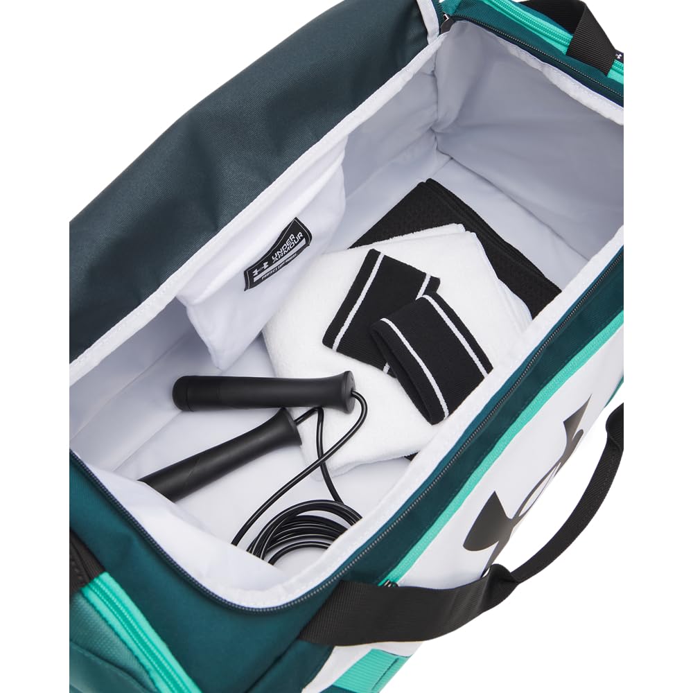 Under Armor Unisex Undeniable 5.0 Small Duffle Bag - White / Arden Green / Black - Small - 1369222