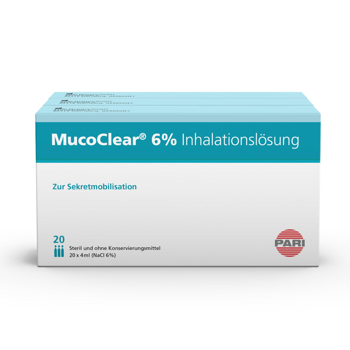MucoClear® 6% soluție de inhalare - hipertonică (6% sare), 60 x 4 ml - 077G3001