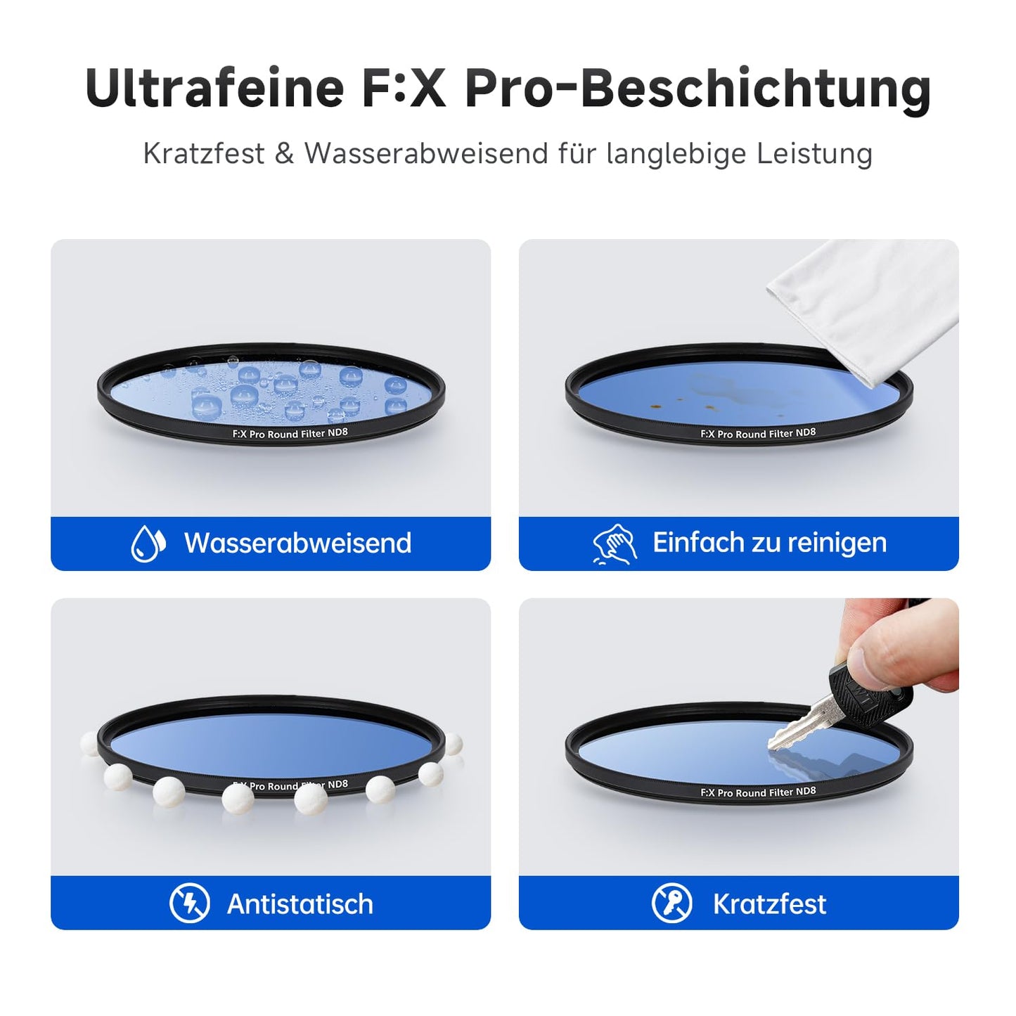 Rollei F:X Pro ND filter set 49mm neutral density filter set ND8+ND64+ND1000 - 26374