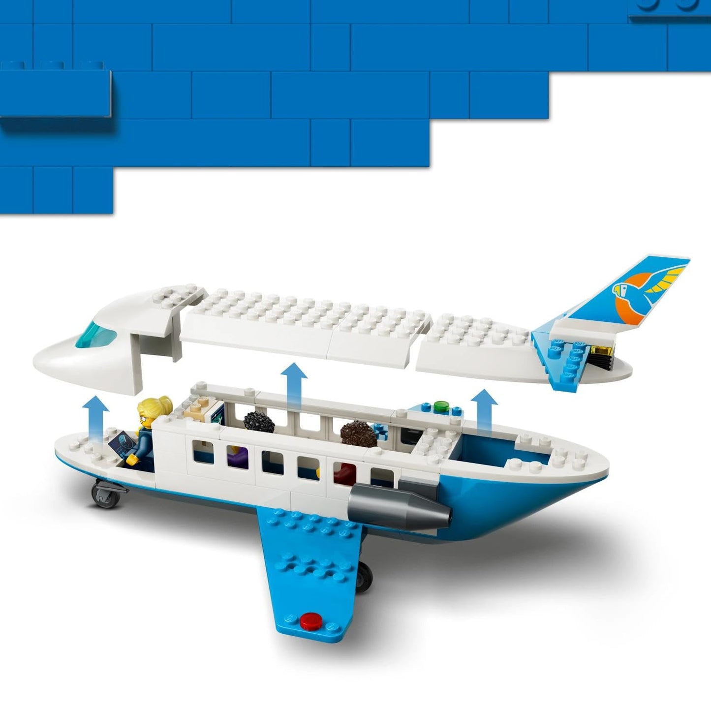 LEGO City Passenger Jet Toy - Airplane Model Kit with 4 Minifigures and Travel Accessories - Educational Toy - Birthday Gift for Boys Ages 4 and Up - 60492