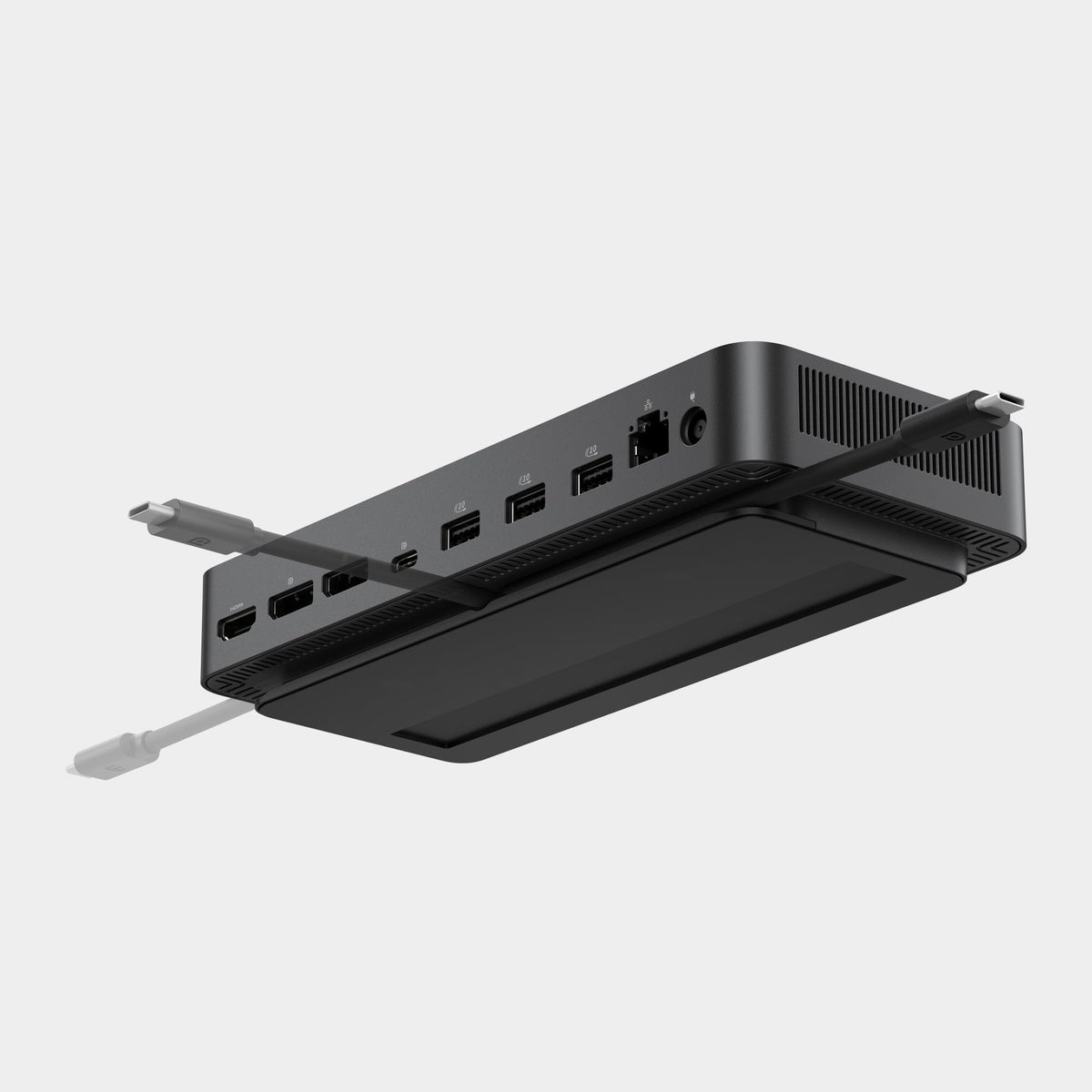 Dell Pro Dock WD25 – USB-C docking station with 100W power delivery, 4 display support, 2x DP 1.4, HDMI 2.1, 6 USB ports, 2.5GbE Ethernet, compact sustainable design.