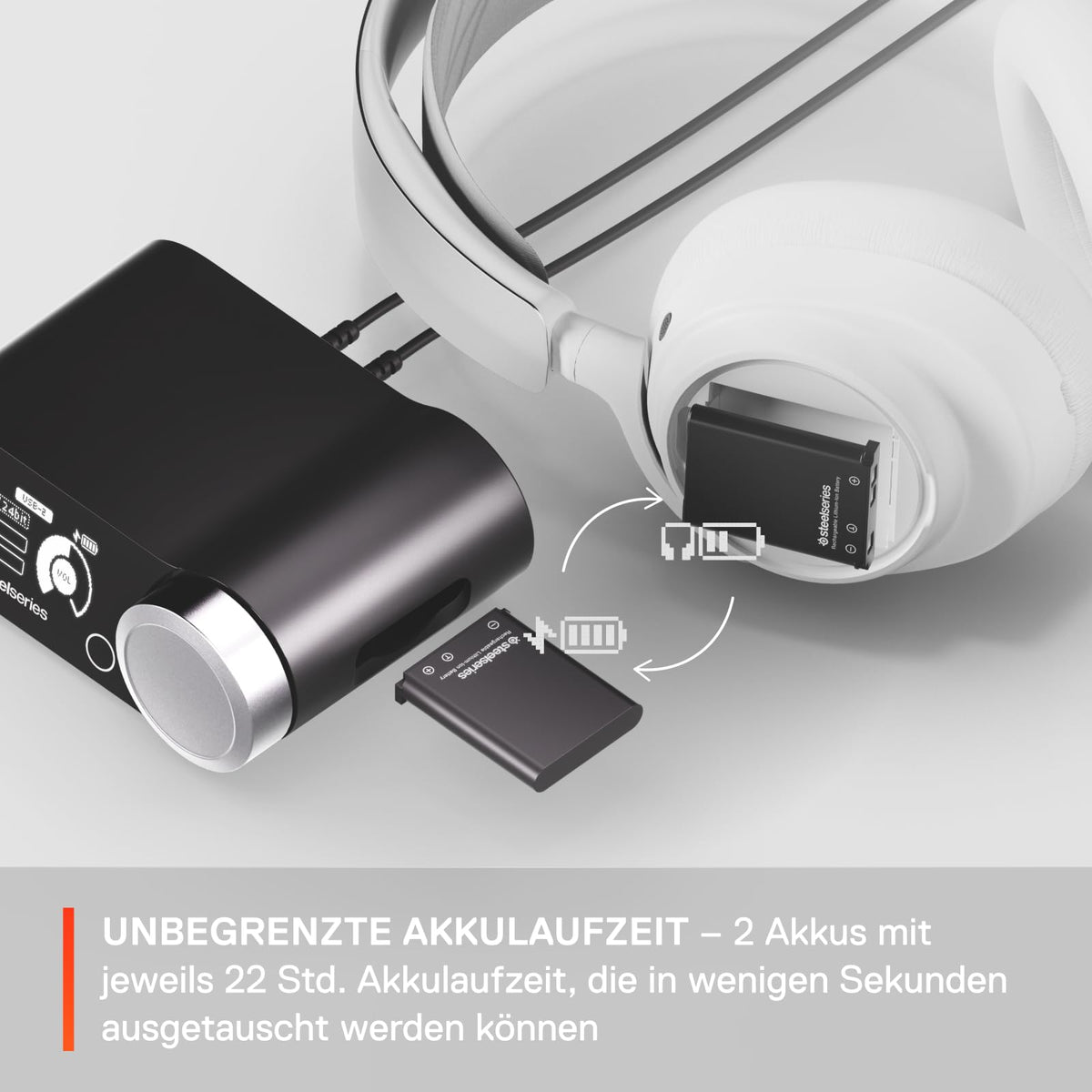 SteelSeries Arctis Nova Pro Wireless Xbox Headset - Cască de gaming wireless - Durată de viață a bateriei nelimitată; sistem cu 2 baterii - Anulare activă a zgomotului - Microfon ClearCast Gen2 - Pentru Xbox, PC și altele - Alb - 61525