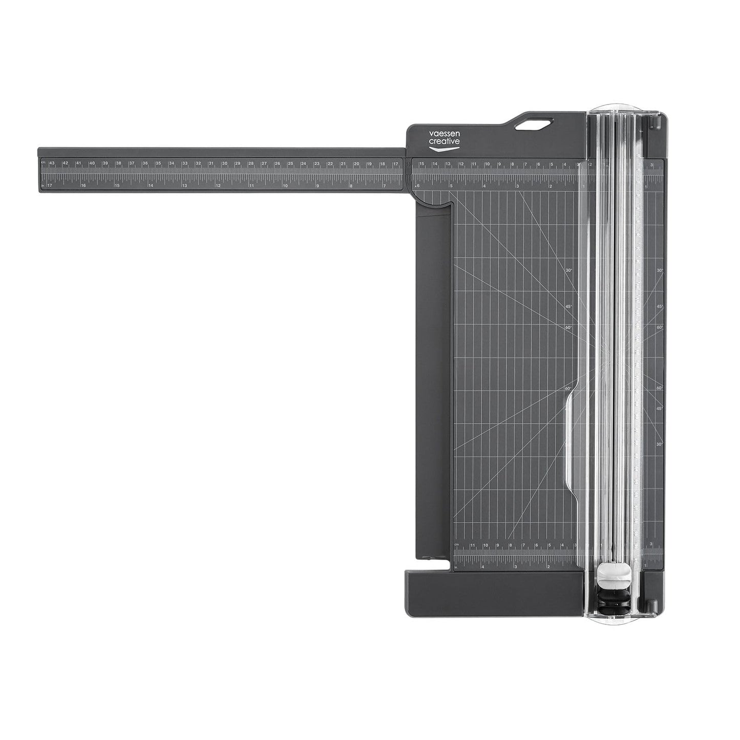 Vaessen Creative paper cutter with folding board 15 x 30.5 cm anthracite gray - paper cutting machine for the office and scrapbook accessories for card making - paper and cardboard up to A3 format - 2207-113