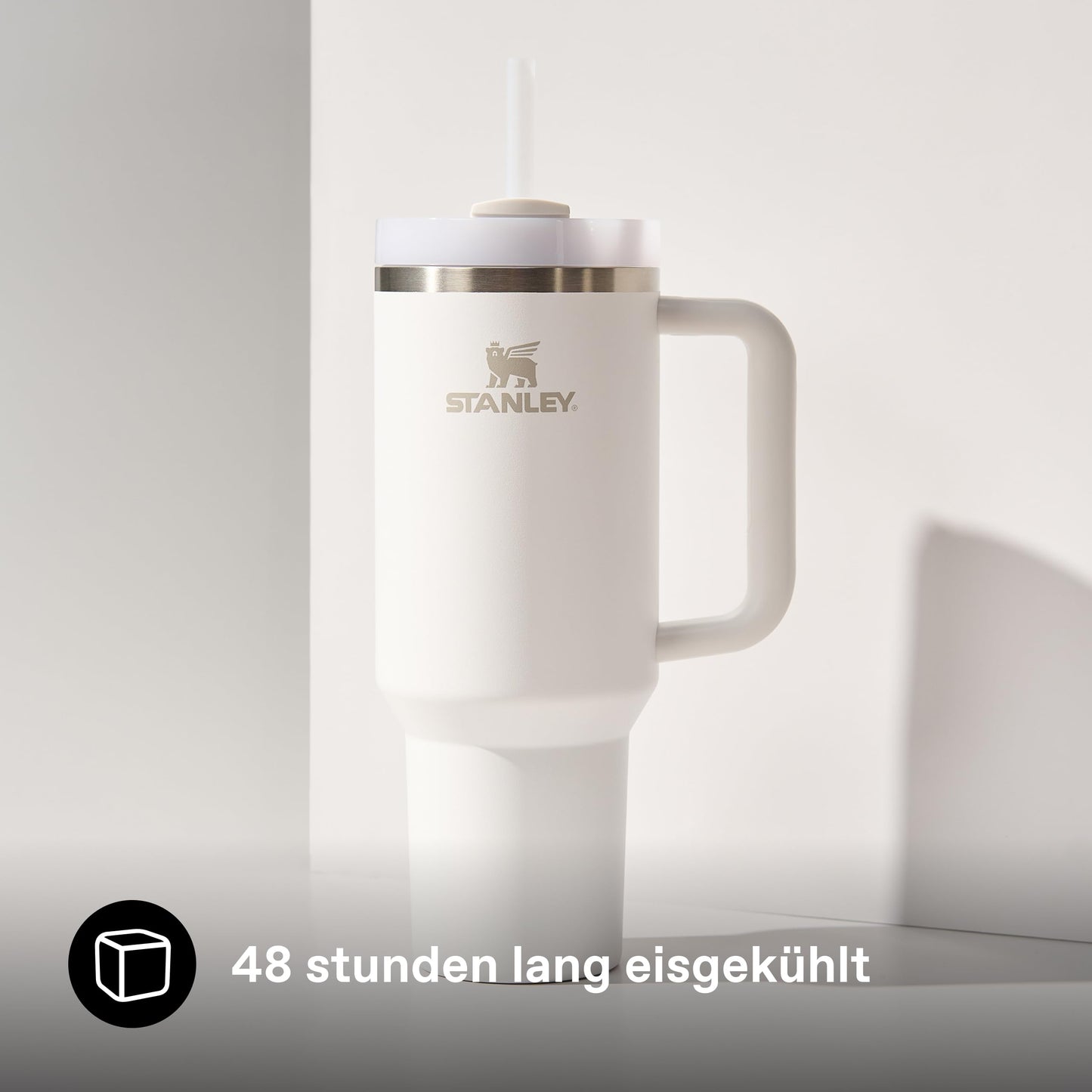 STANLEY 1913 Quencher H2.0 Flowstate Drinking Bottle with Straw 1.2L - Thermo Mug Cools 11 Hours - 48 Hours Ice Cooled - Thermos Bottle BPA Free - Stainless Steel Drinking Cup - Frost - 100000144087