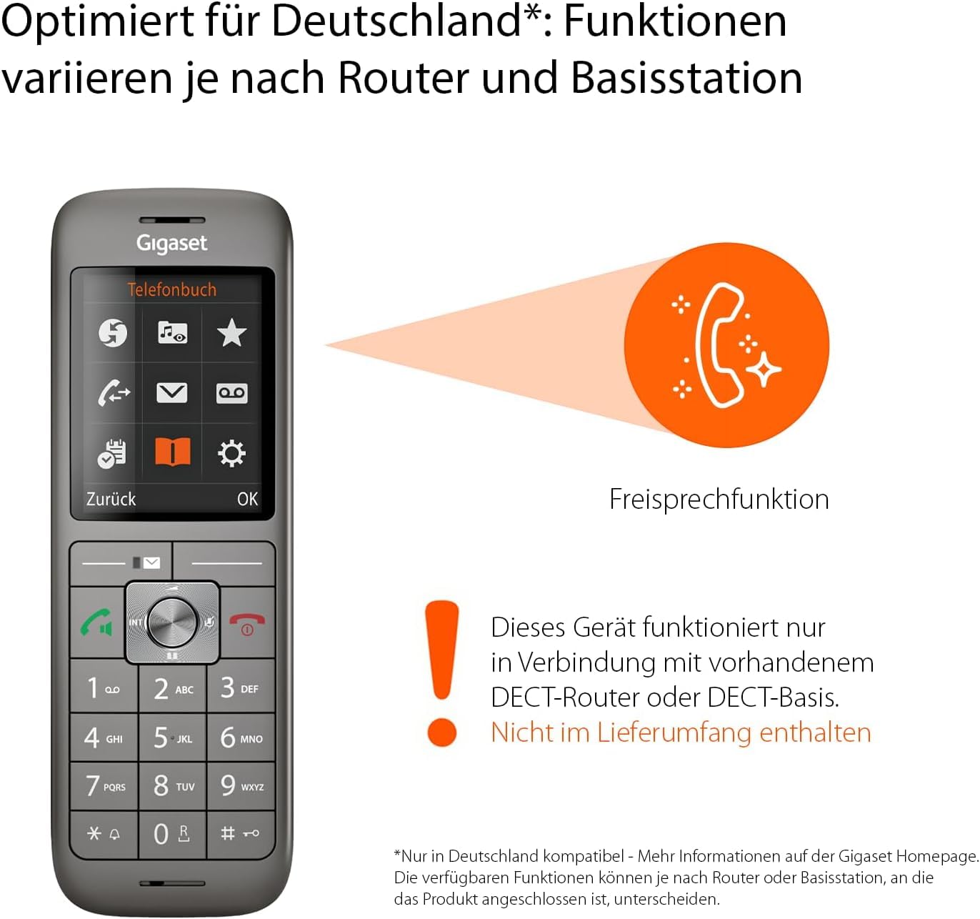 Gigaset CL660HX DUO - 2 design DECT handset with charging cradle - Fritzbox compatible - high-quality cordless telephone for router and DECT base, anthracite metallic [German version][Without base] - L36852-H2862-B101