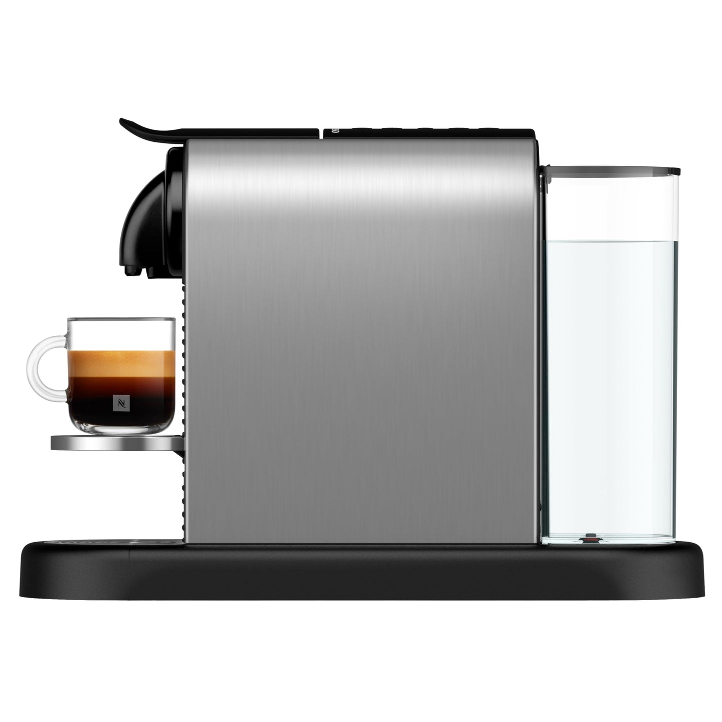 NESPRESSO DE’LONGHI CitiZ Platinum Titan Original Capsule Machine | 4 cup sizes | Hot water function for Americano | automatic shutdown | 19 bar pressure | Coffee machine EN220.T