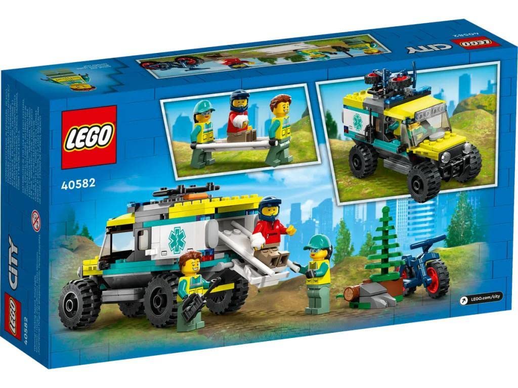 Lego 40582 City 4x4 Offroad Ambulance Rescue Limited Edition 2023 Set 6+ 162 pieces with cool off-road vehicle and 3 minifigures