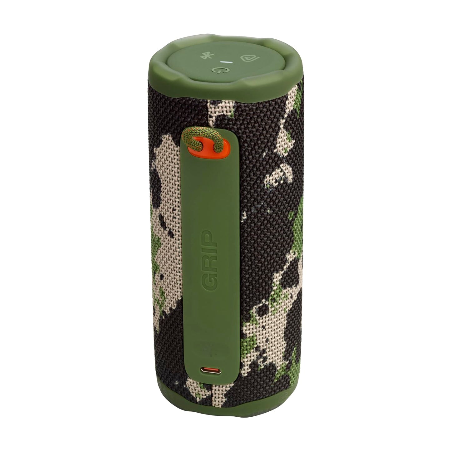 JBL Grip Compact Bluetooth Speaker, JBL Pro Sound with AI Sound Boost, IP68 Waterproof and Dustproof, Ambient Light, Up to 14h Playback, Auracast Multi-Speaker, JBL Portable App, Camouflage - JBLGRIPSQUAD