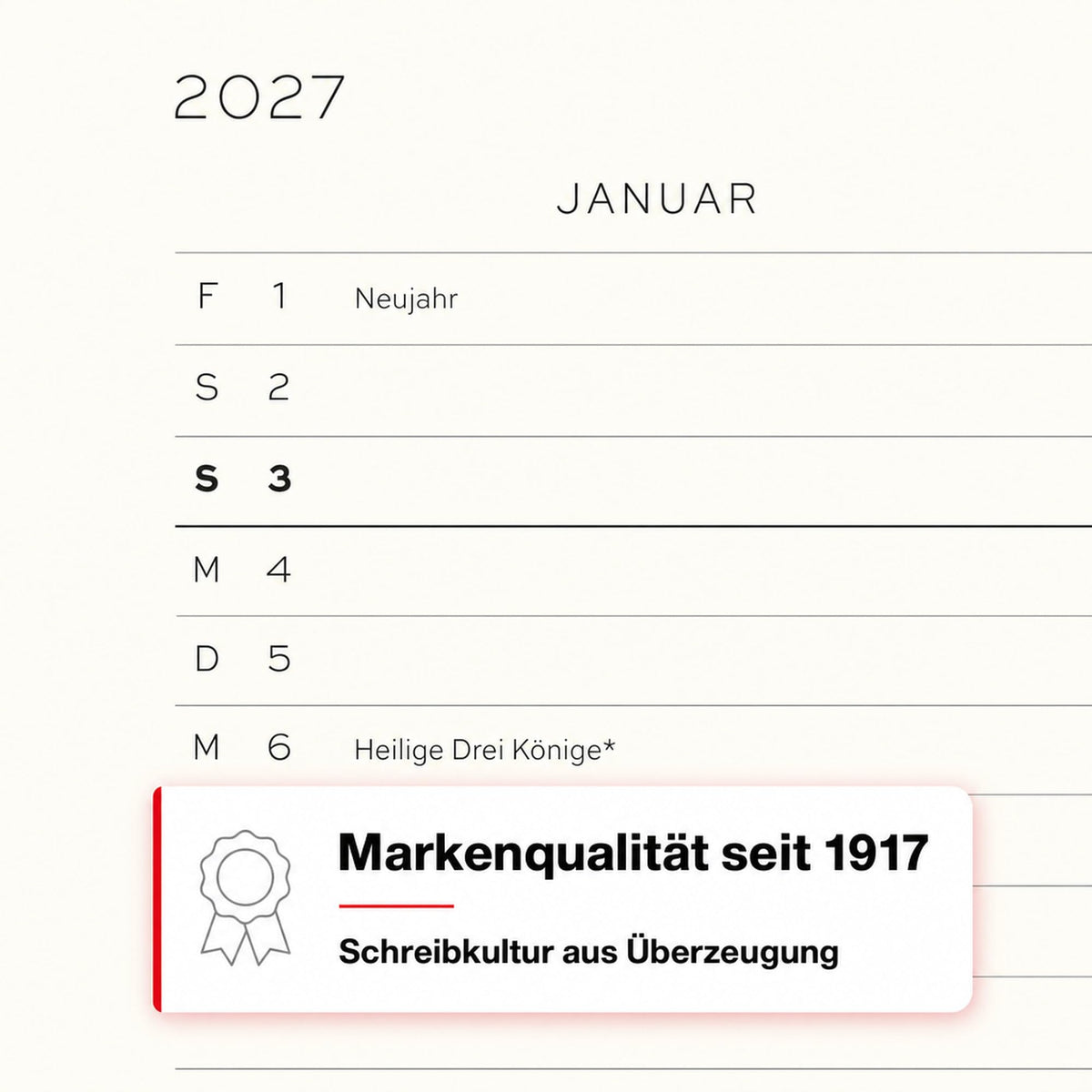 LEUCHTTURM1917 Weekly Calendar 2027 Composition (B5) with Notebook - German Diary, Sunflower, January-December 2027, Weekly Overview on the Left + Notes Page on the Right - 400041