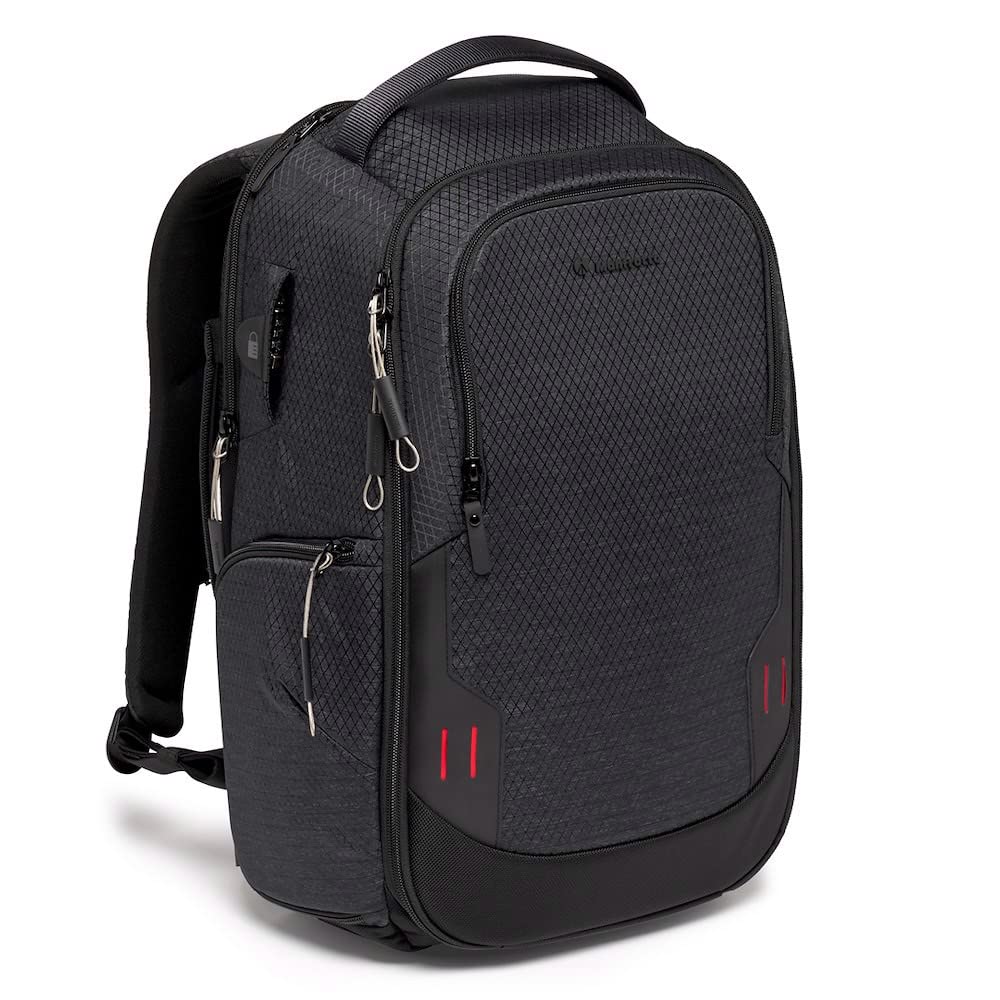 Manfrotto PRO Light Frontloader M, Professional Camera Backpack, Side and Front Access, Tripod Mount, Padded Backpack with Interchangeable Dividers, Black - MB