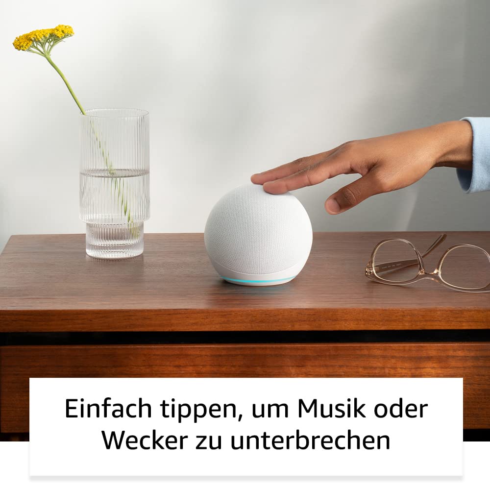 Certified and Refurbished Echo Dot (5th Generation, 2022) | Smart Bluetooth speaker with Alexa | White - C2N6L4